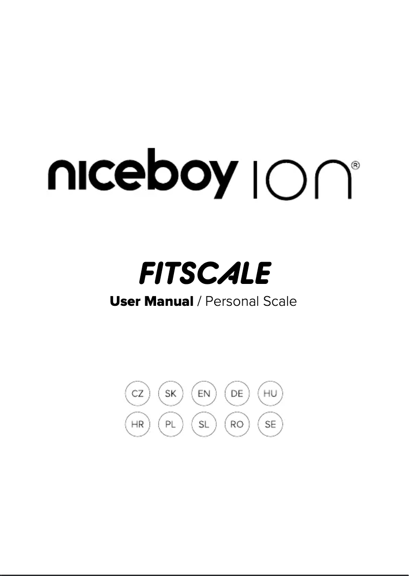 Page 1 of the manual User Manual Niceboy ION FitScale