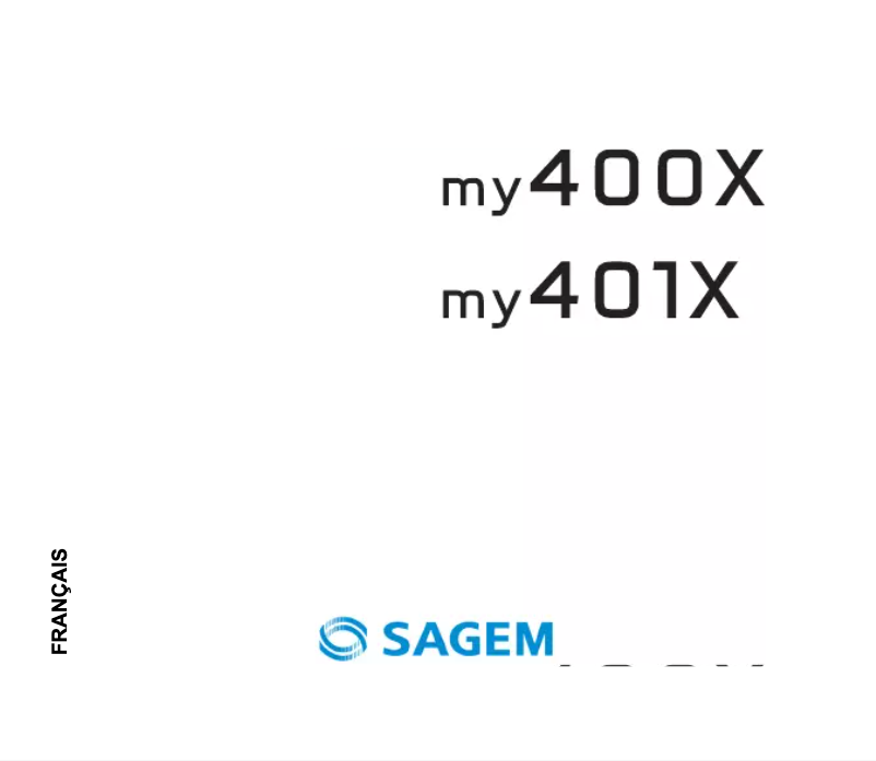 Page 1 of the manual User Manual Sagem my400X