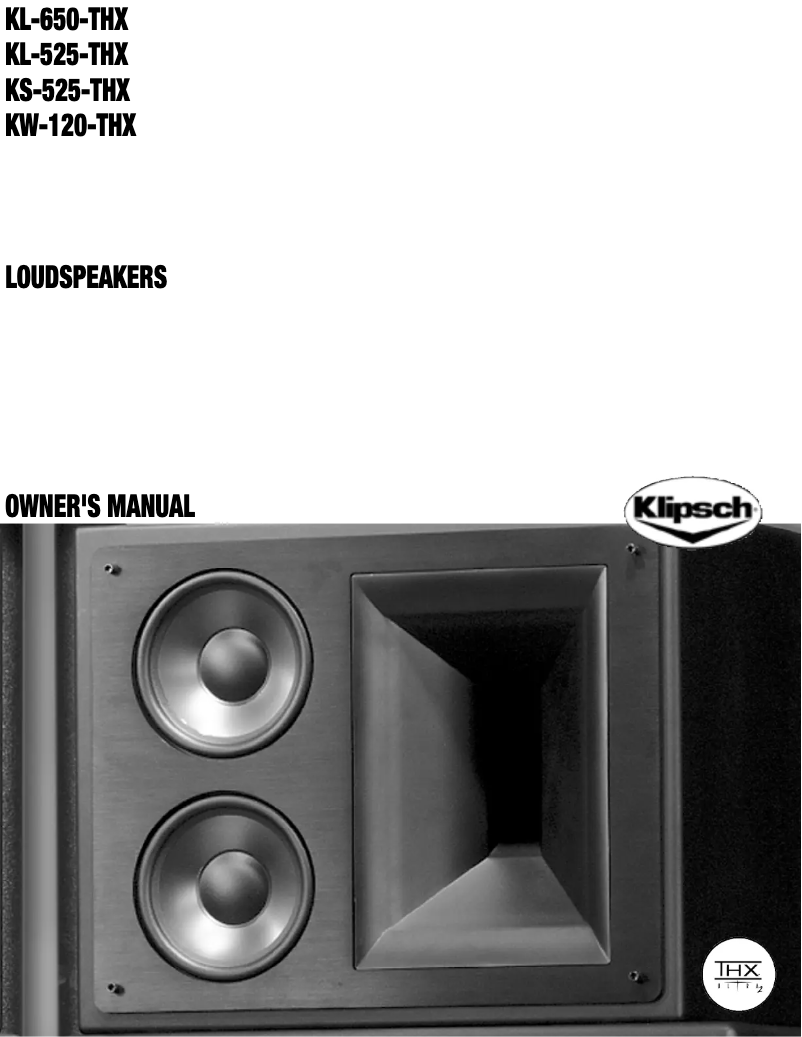 First page image of the manual for KL-650-THX
