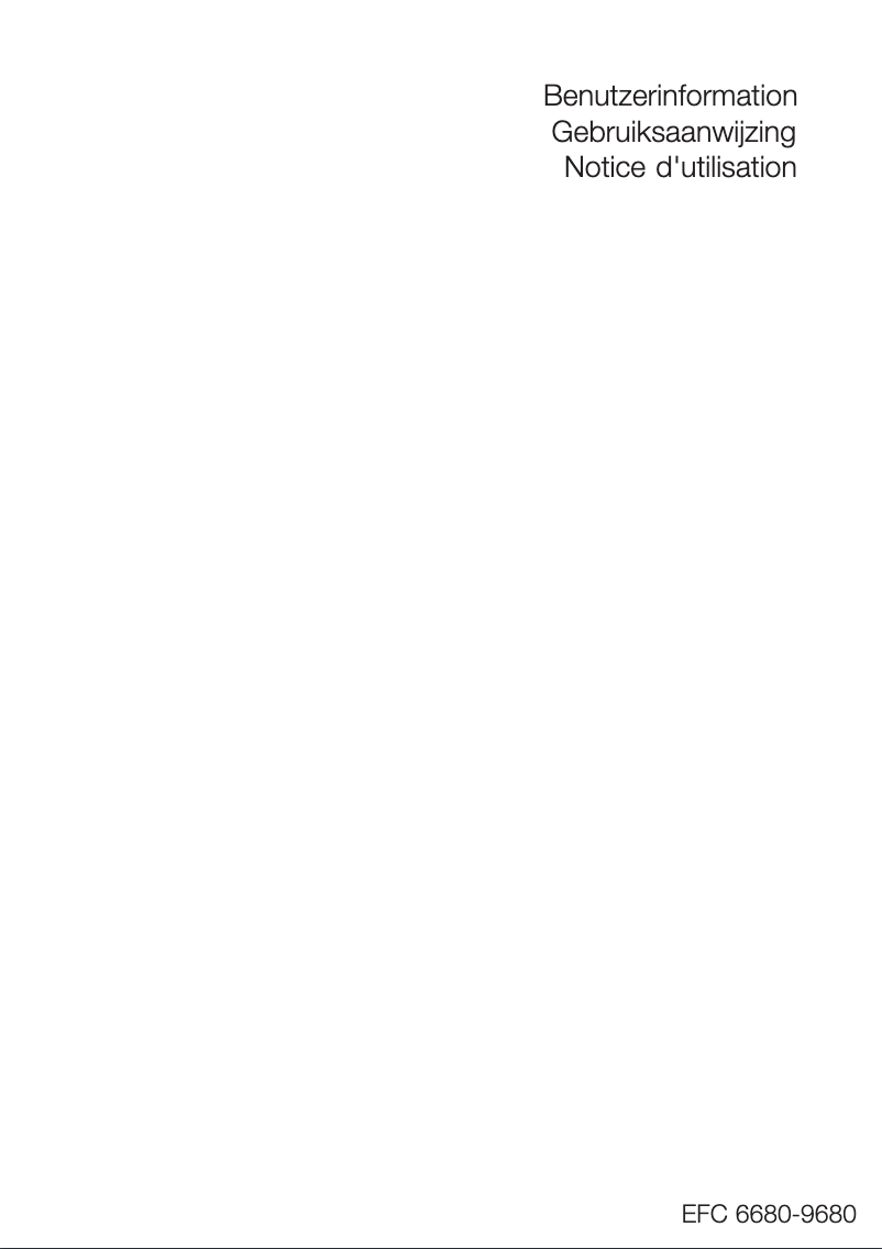 Page 1 of the manual User Manual Electrolux EFC 9680 x