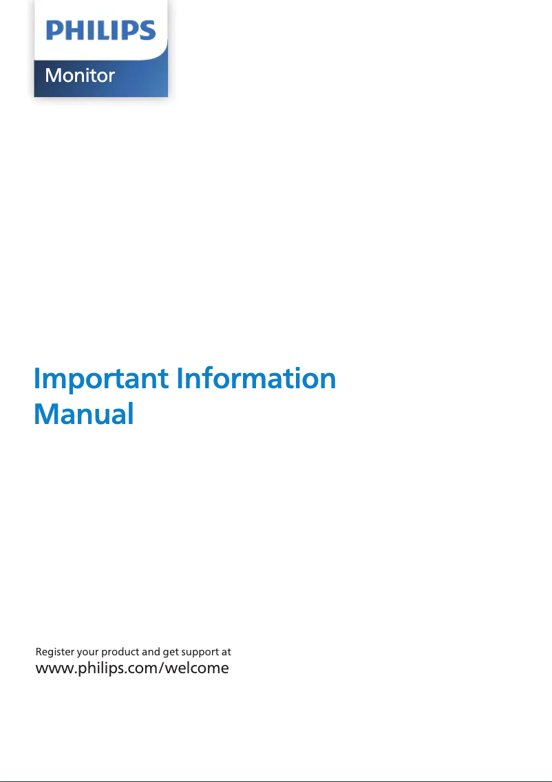 Page 1 of the manual User Manual Philips 221I8