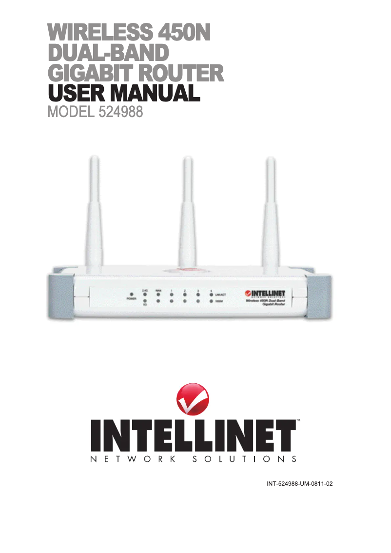 Page 1 of the manual User Manual Intellinet 524988