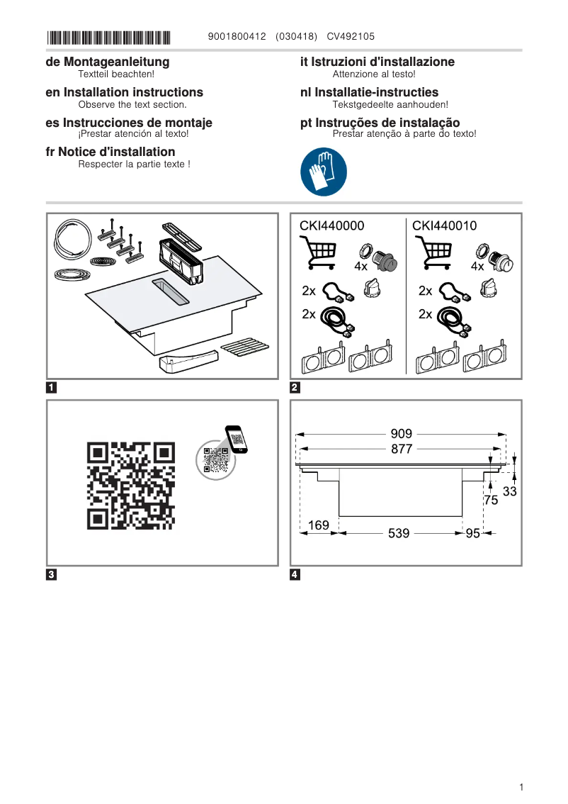 Image de la première page du manuel de l'appareil CV492105