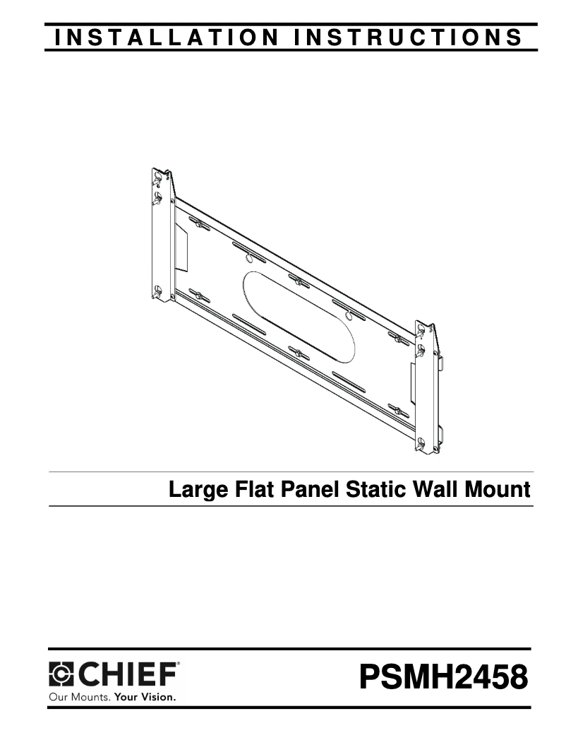 Page 1 of the manual User Manual Chief PSMH2458