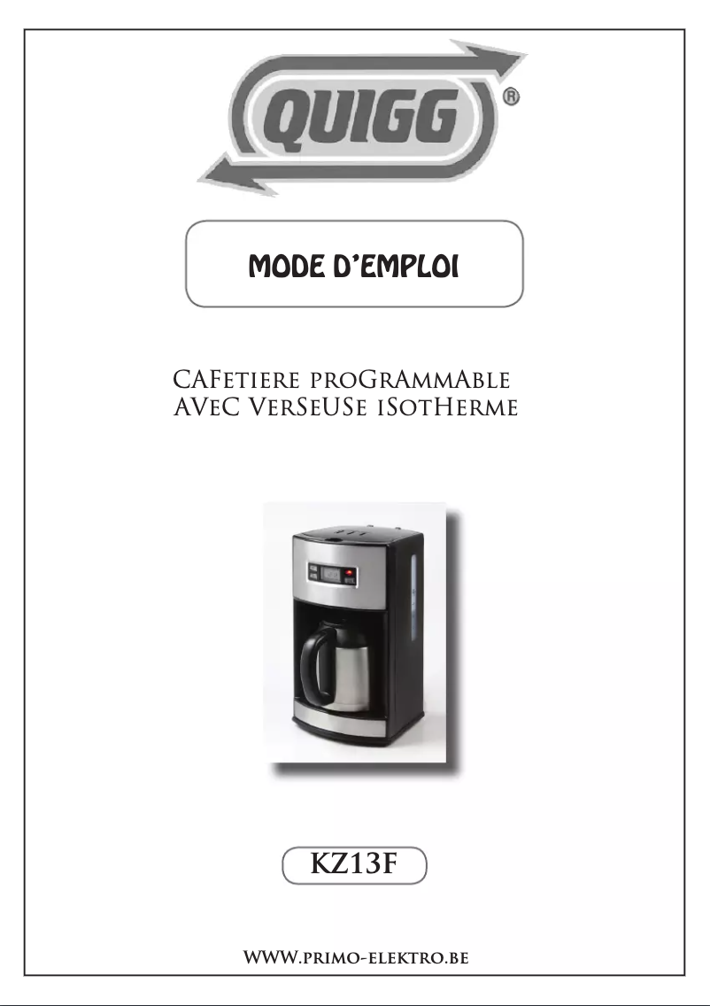 First page image of the manual for KZ13F