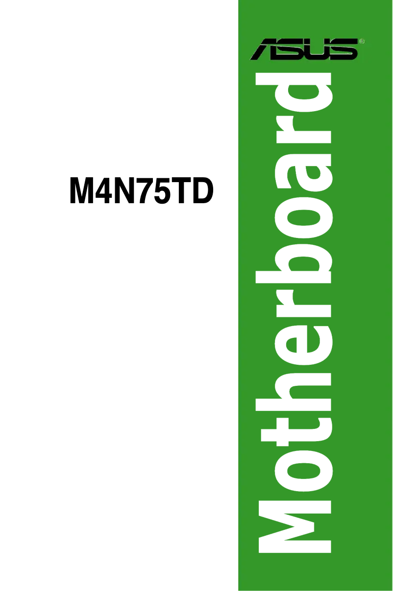 First page image of the manual for M4N75TD