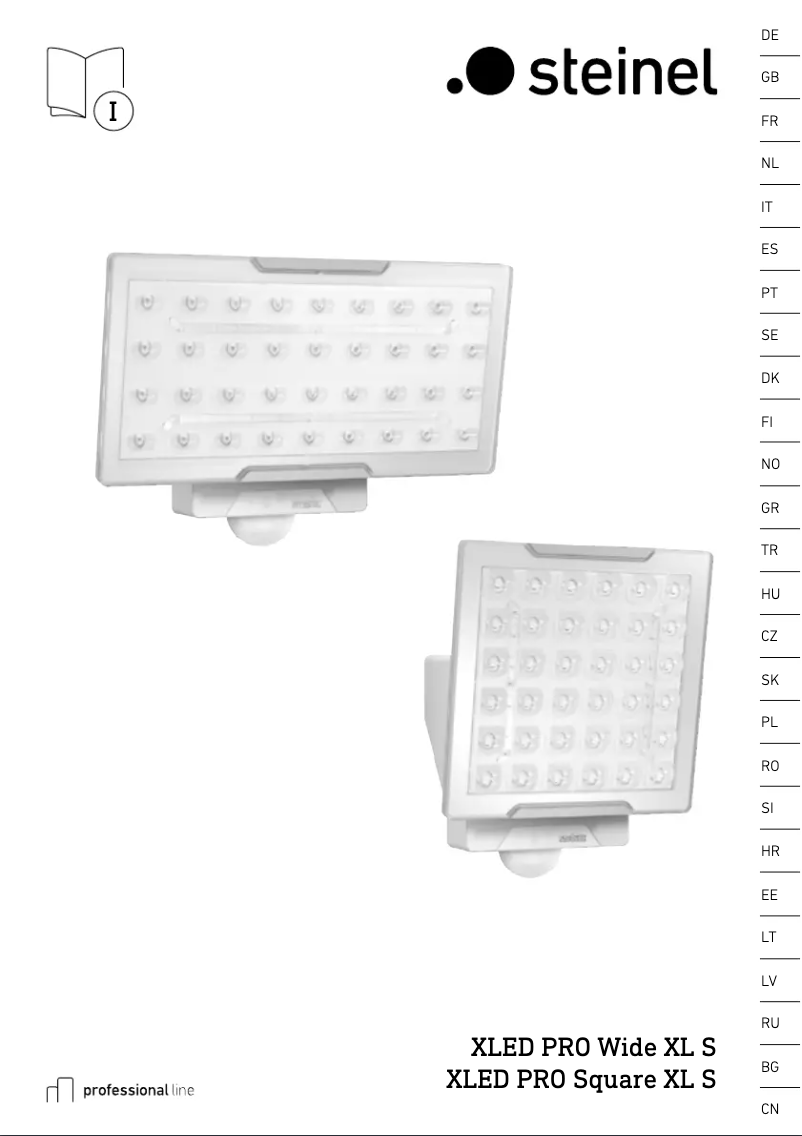 First page image of the manual for XLED PRO Square XL S