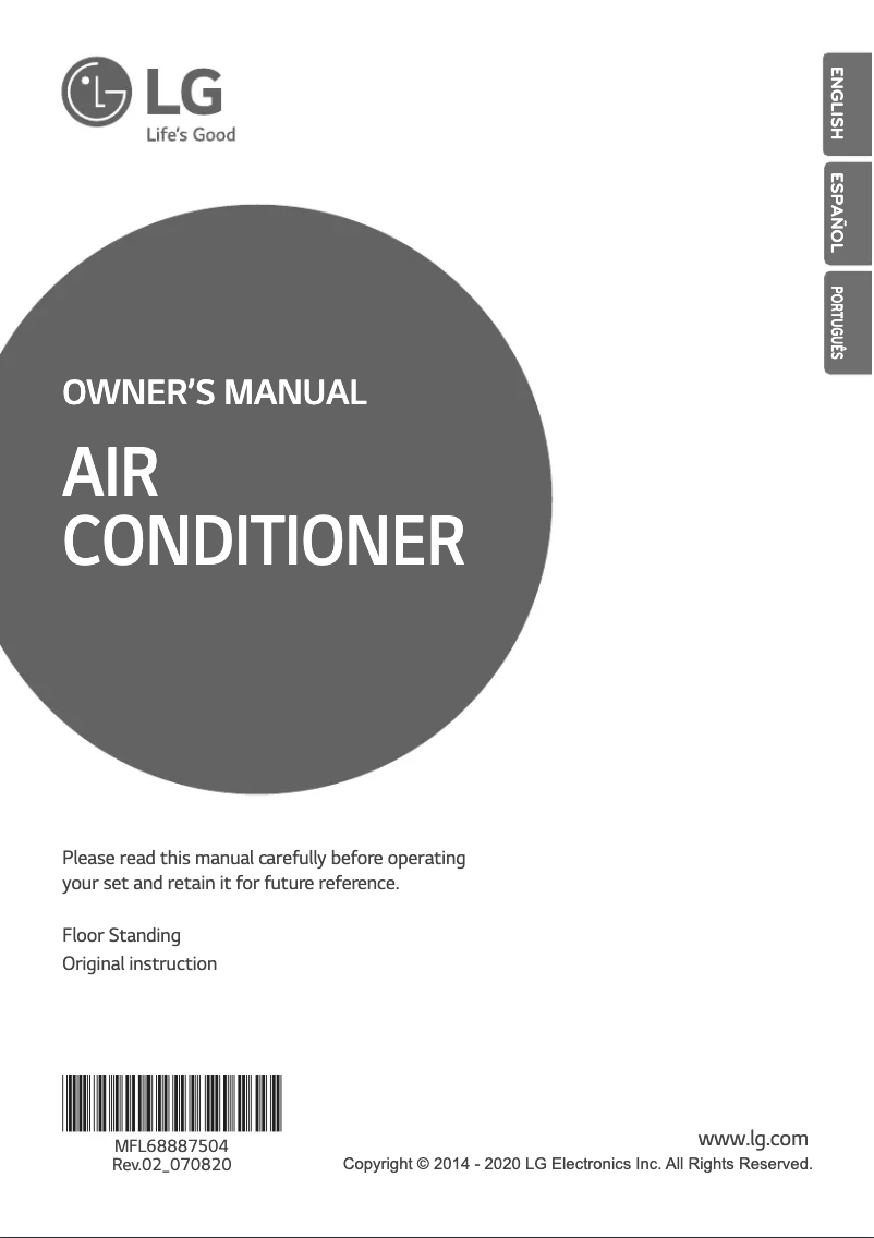 First page image of the manual for ARNU18GCFU4