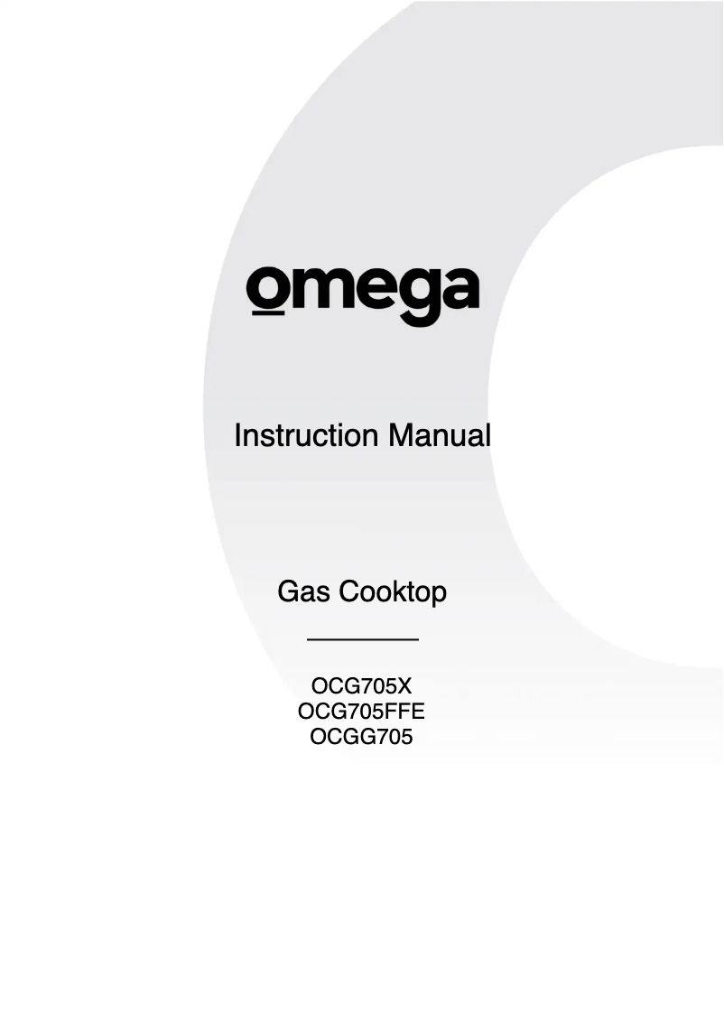 Page 1 of the manual User Manual Omega OCG705X