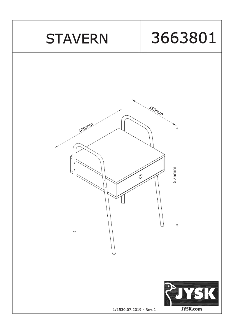 First page image of the manual for Stavern