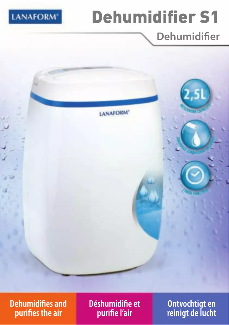 Image de la première page du manuel de l'appareil Dehumidifier S1