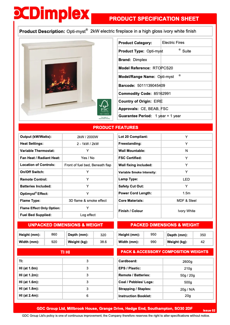 First page image of the manual for RTOPCS20