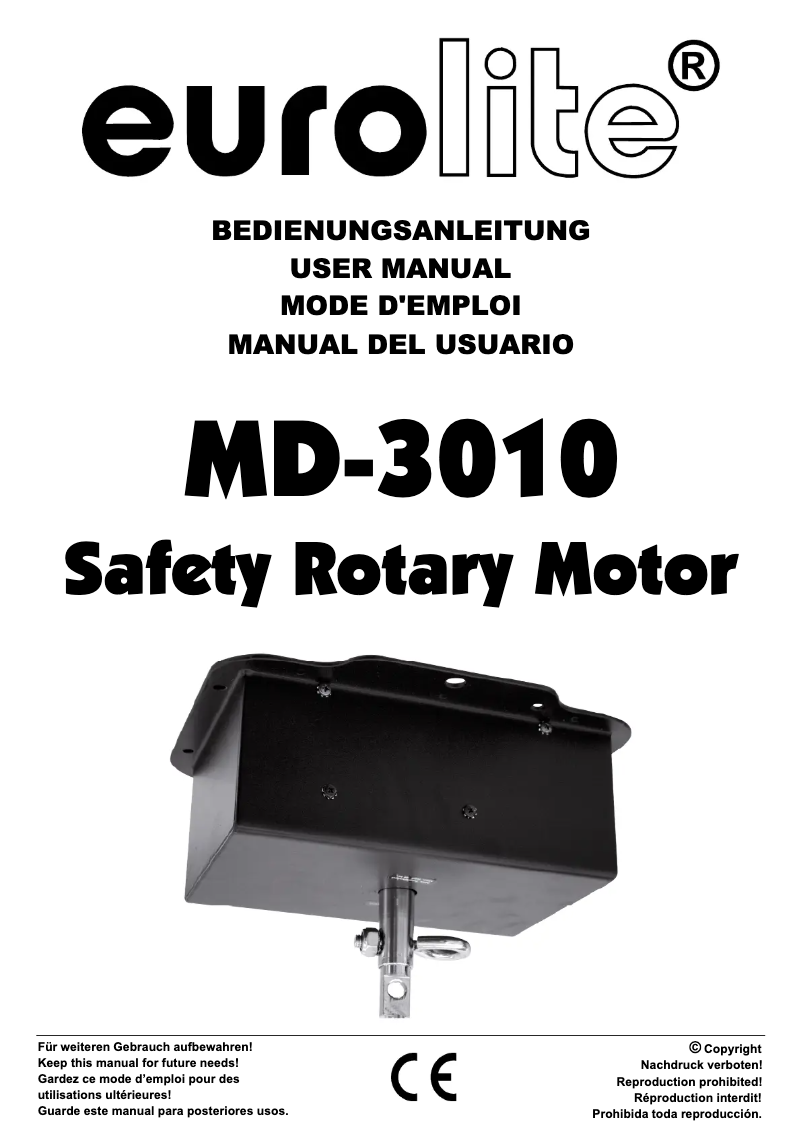 First page image of the manual for MD-3010
