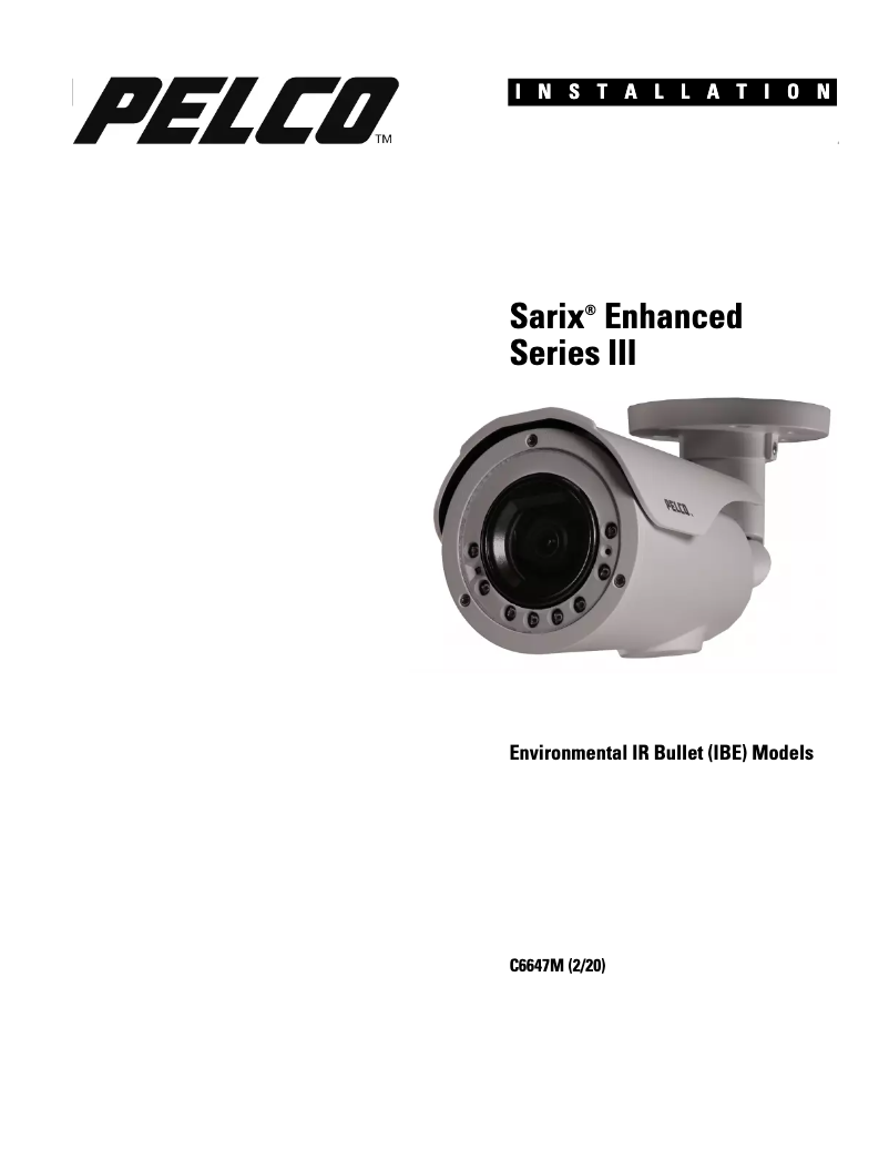 First page image of the manual for Sarix Enhanced IBE332-1ER