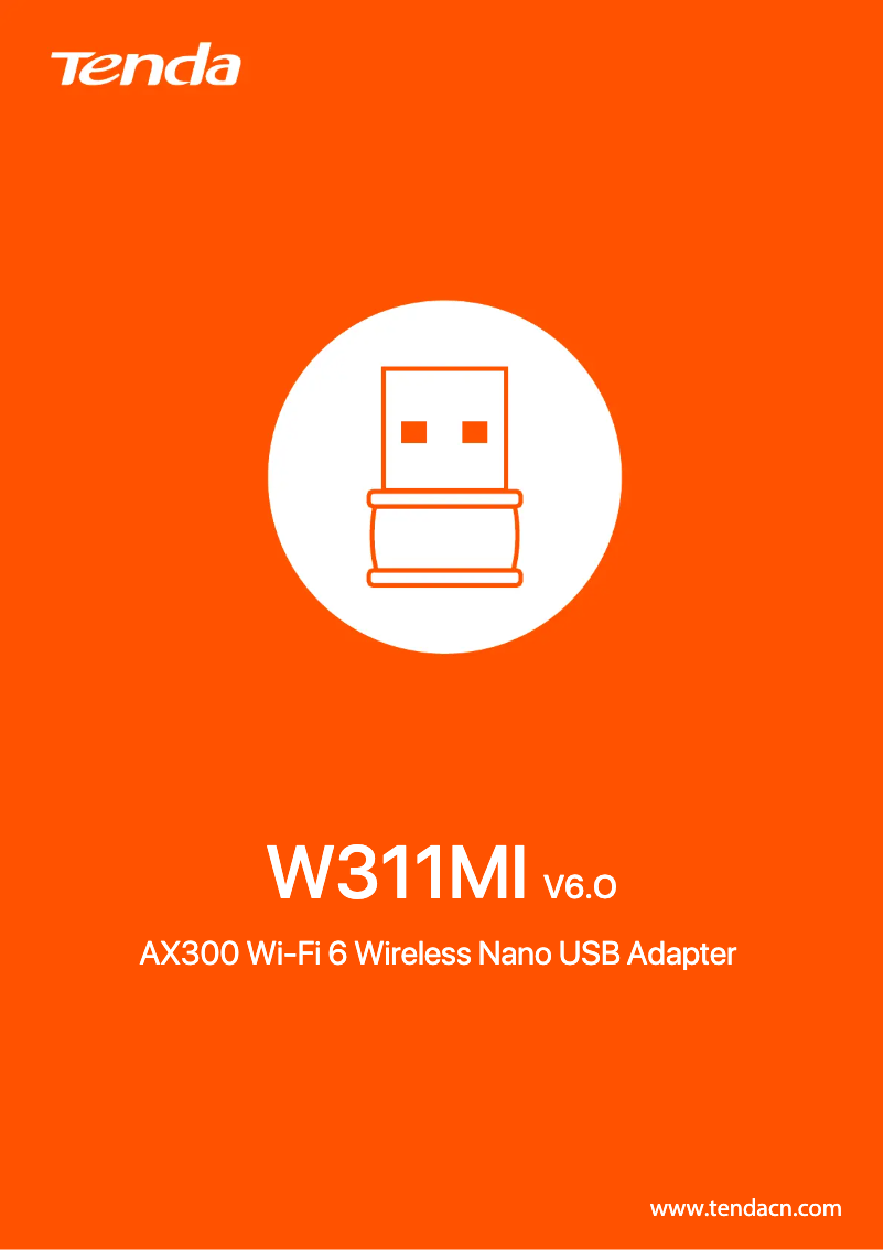First page image of the manual for W311MI