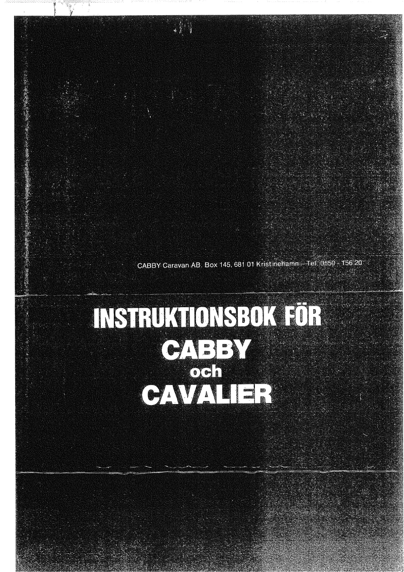 Page 1 of the manual User Manual Cabby 1978