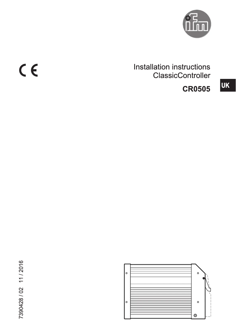Page 1 of the manual User Manual IFM CR0505