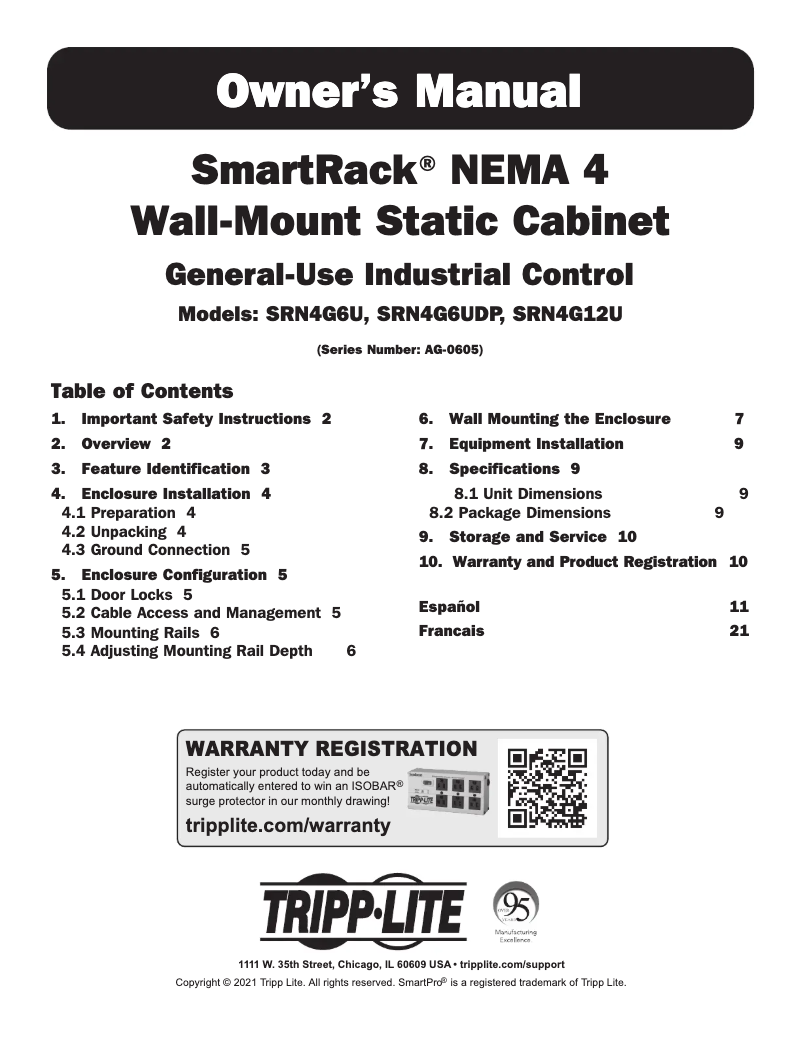 Page 1 of the manual User Manual Tripp Lite SRN4G6U