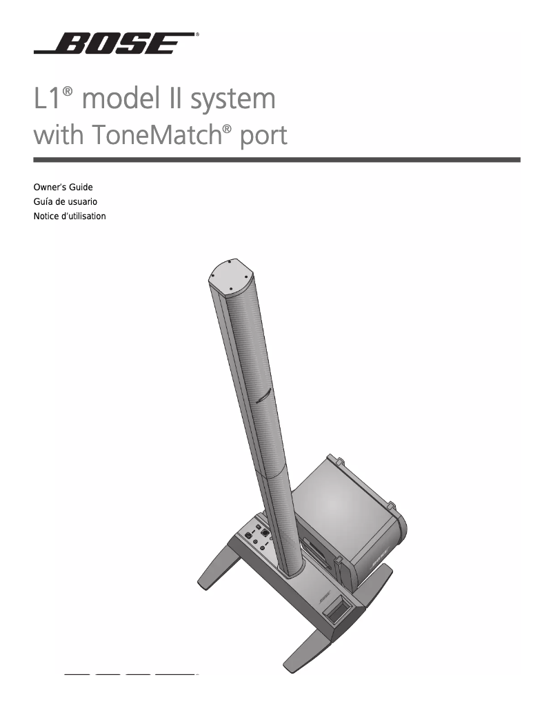 First page image of the manual for L1 Model 1S