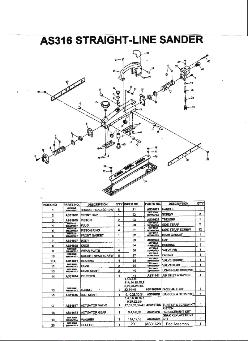 First page image of the manual for AS316