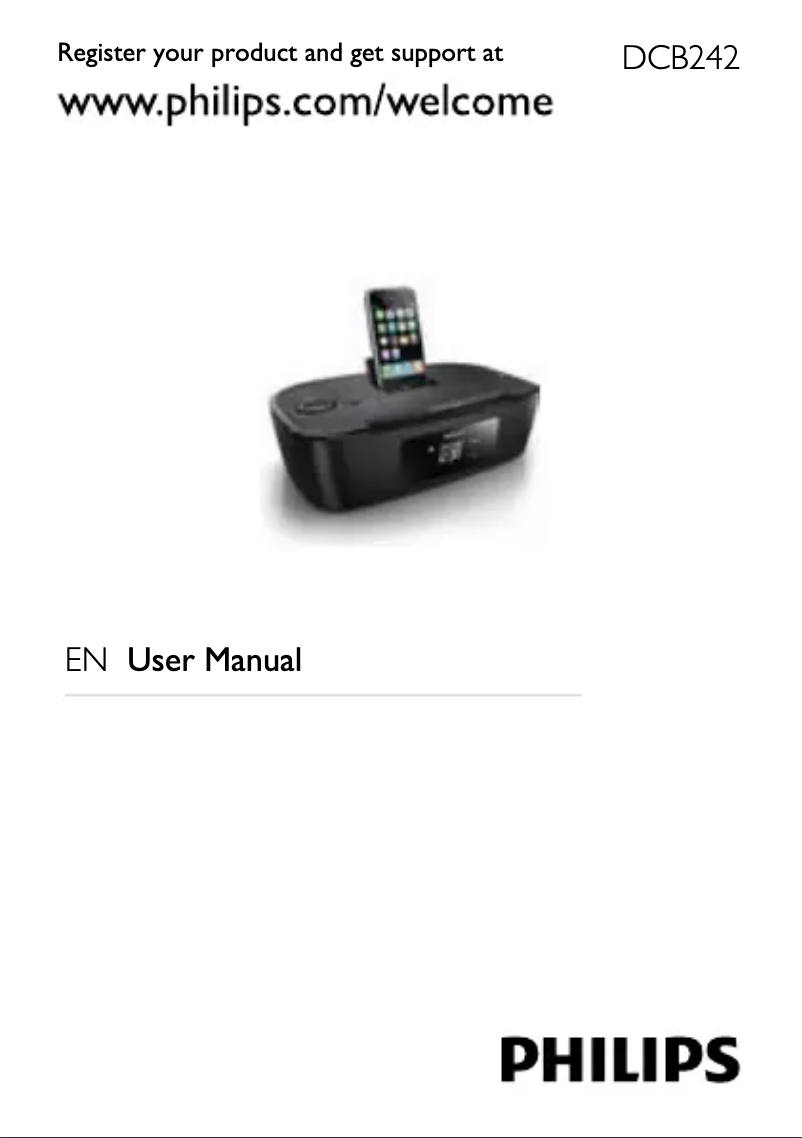 Page 1 of the manual User Manual Philips DCB242