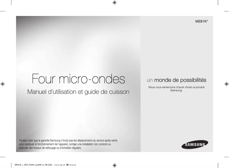 First page image of the manual for ME81KS-1