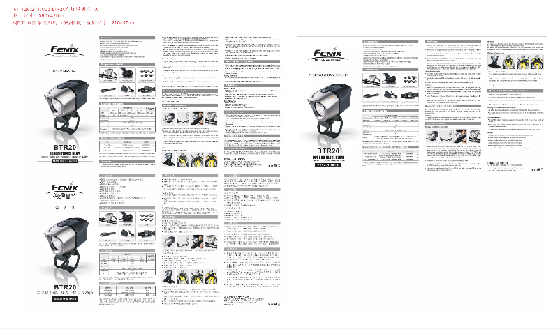 Page 1 of the manual User Manual Fenix BTR20