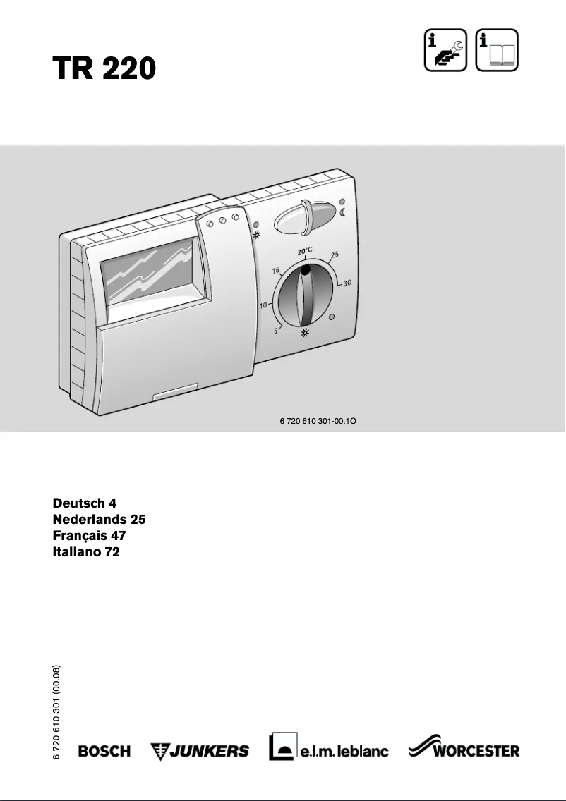 First page image of the manual for TR 220