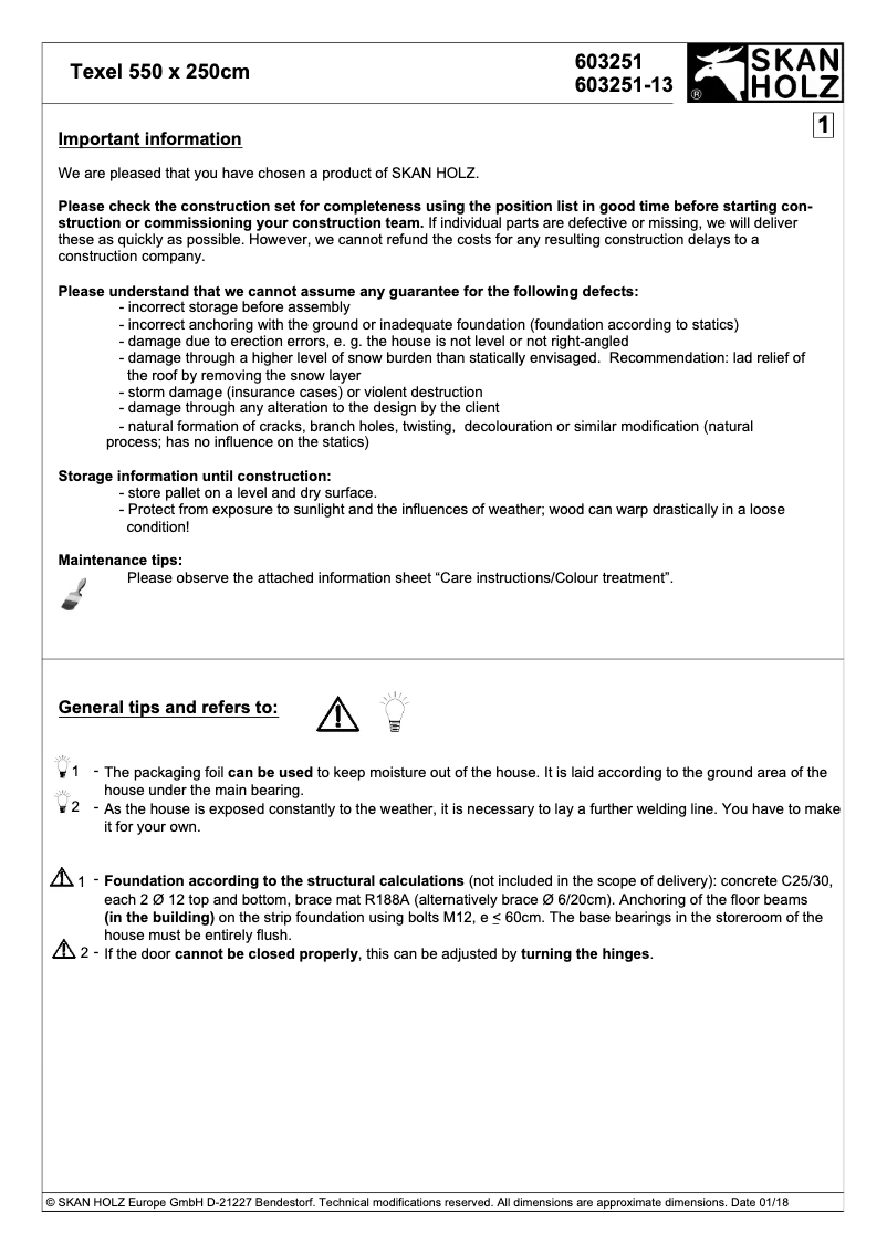 Image de la première page du manuel de l'appareil Texel