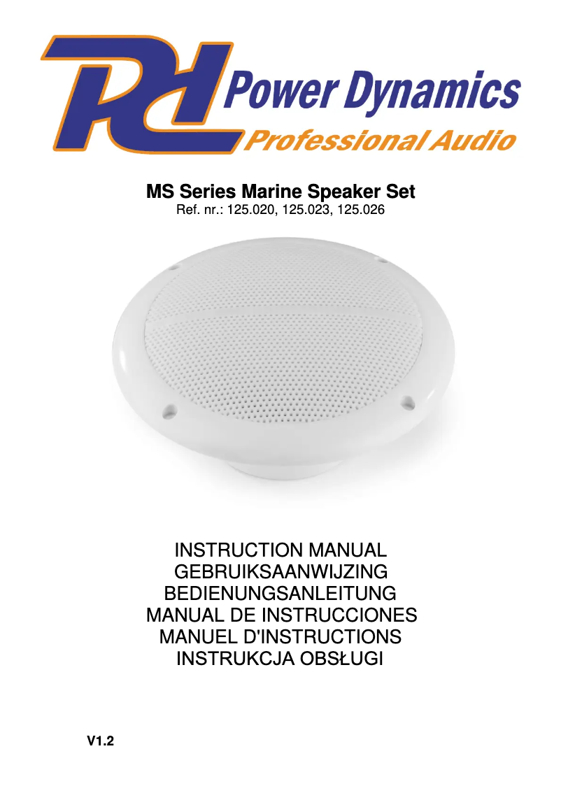 First page image of the manual for MS65