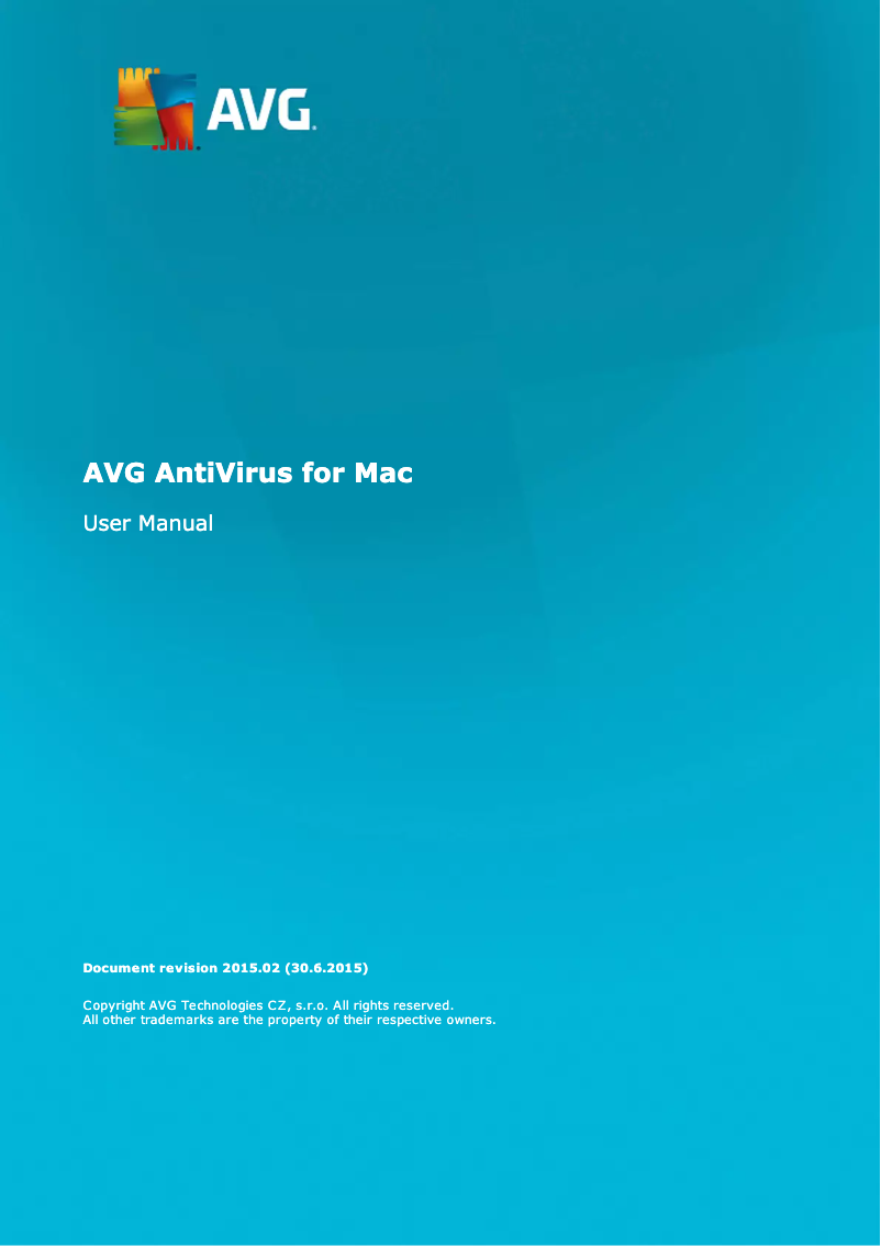 Page 1 de la notice Manuel utilisateur AVG Anti-Virus Mac Edition 2015