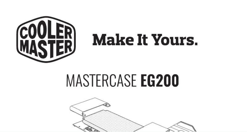 First page image of the manual for MasterCase EG200