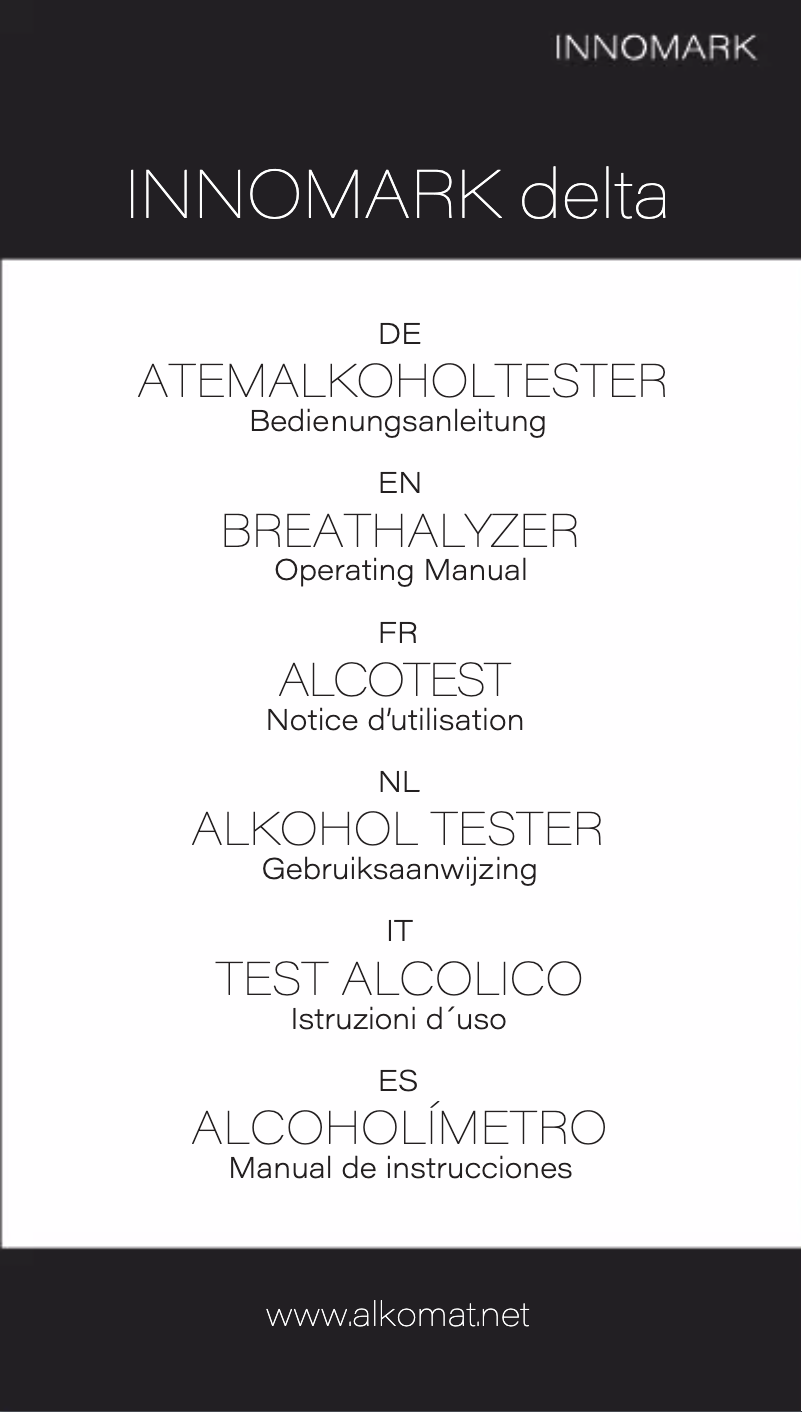 First page image of the manual for INNOMARK delta