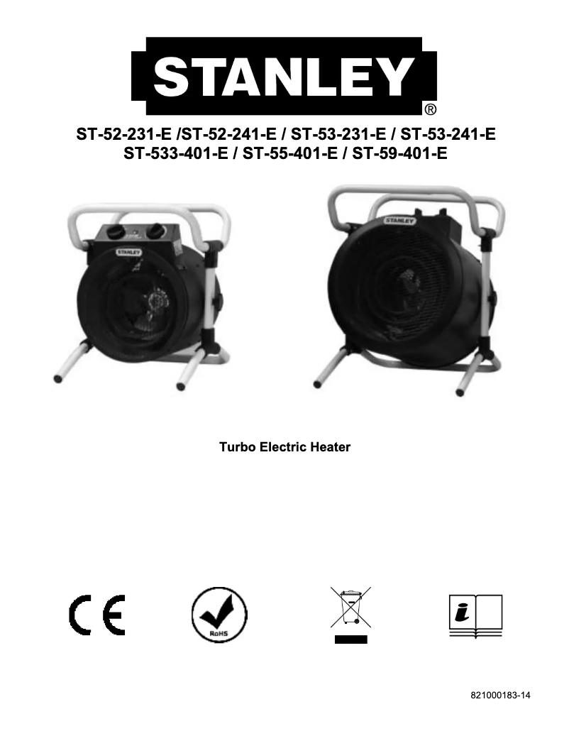 Page 1 of the manual User Manual Stanley ST-52-231-E