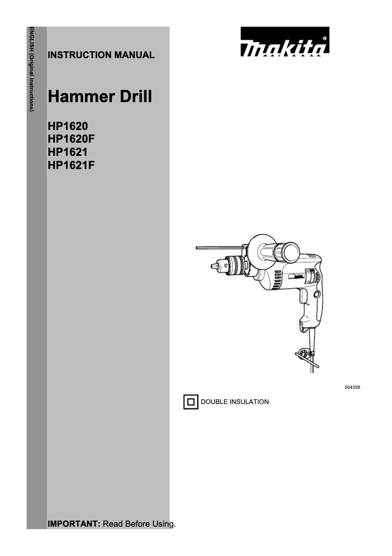 First page image of the manual for HP1621