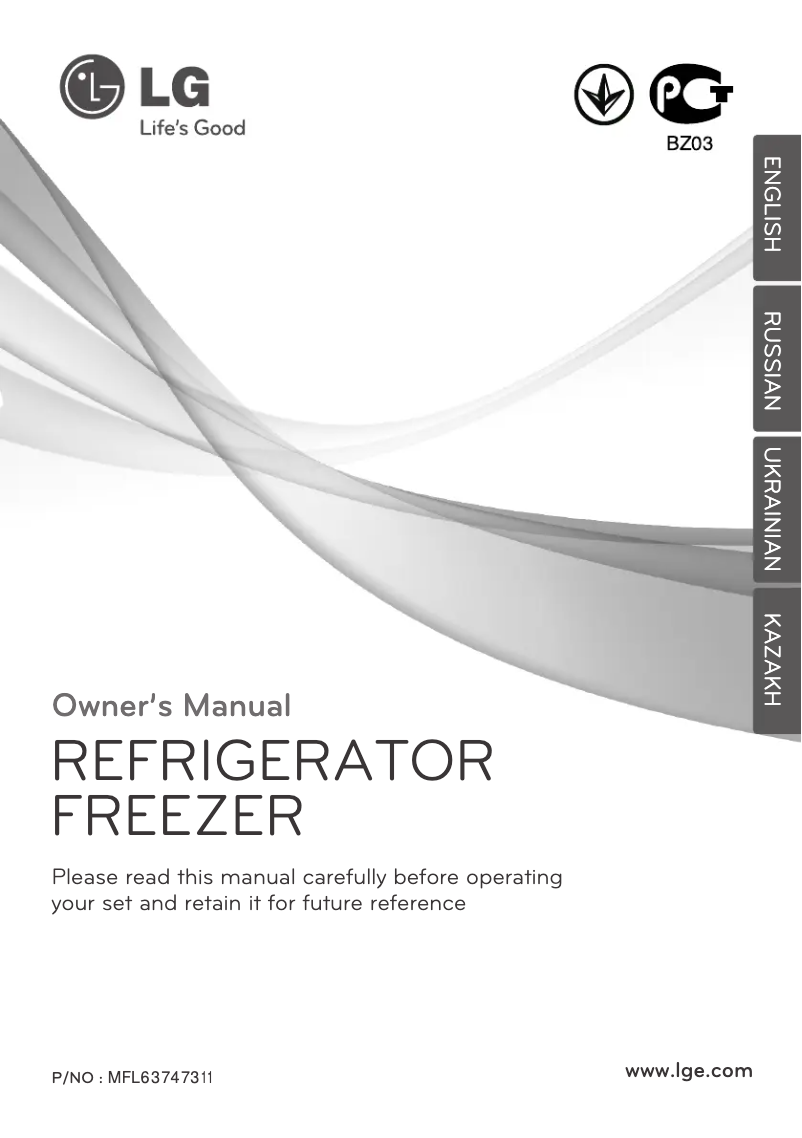 Page 1 of the manual User Manual LG GN-B352CVCA