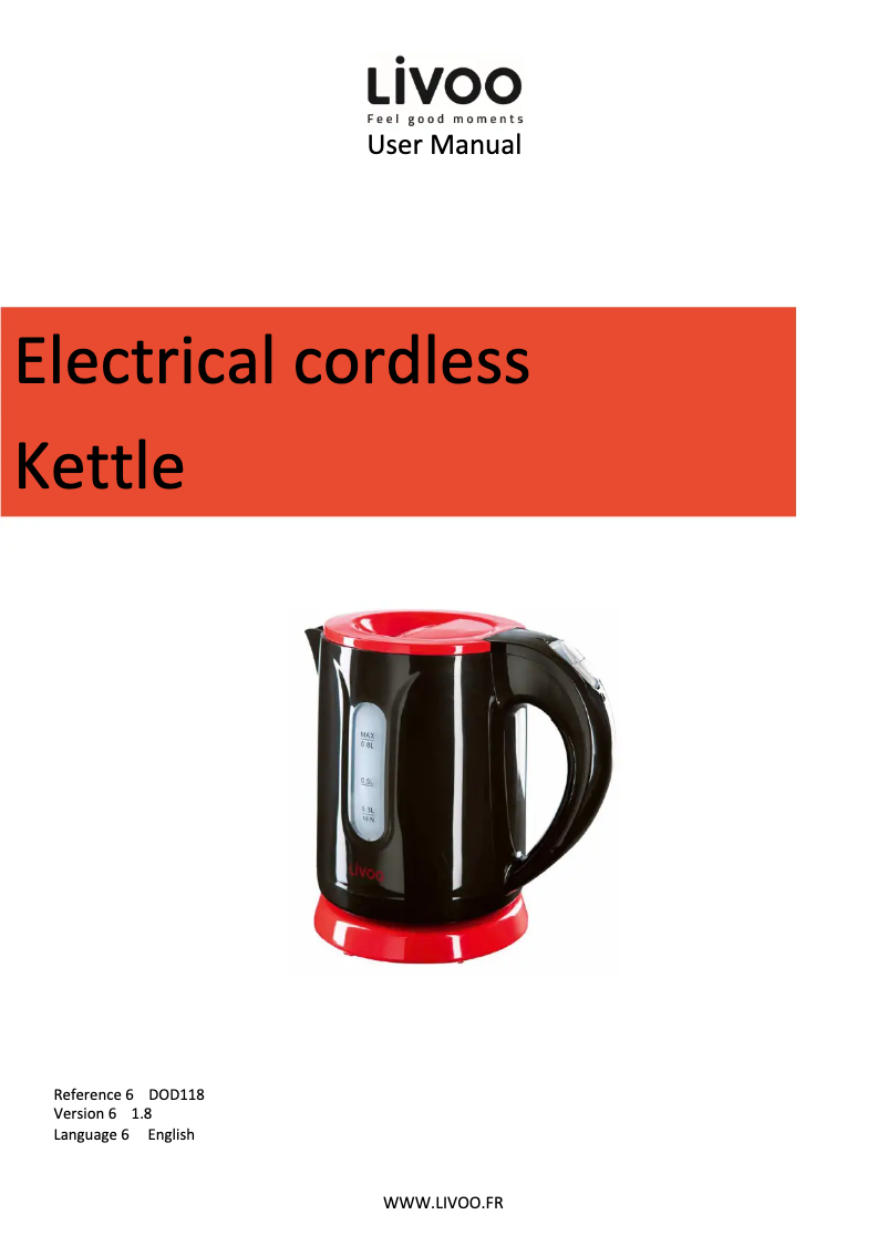 First page image of the manual for DOD114