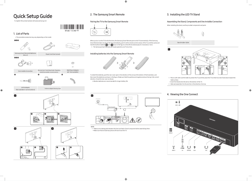 First page image of the manual for HG65TS030AJ