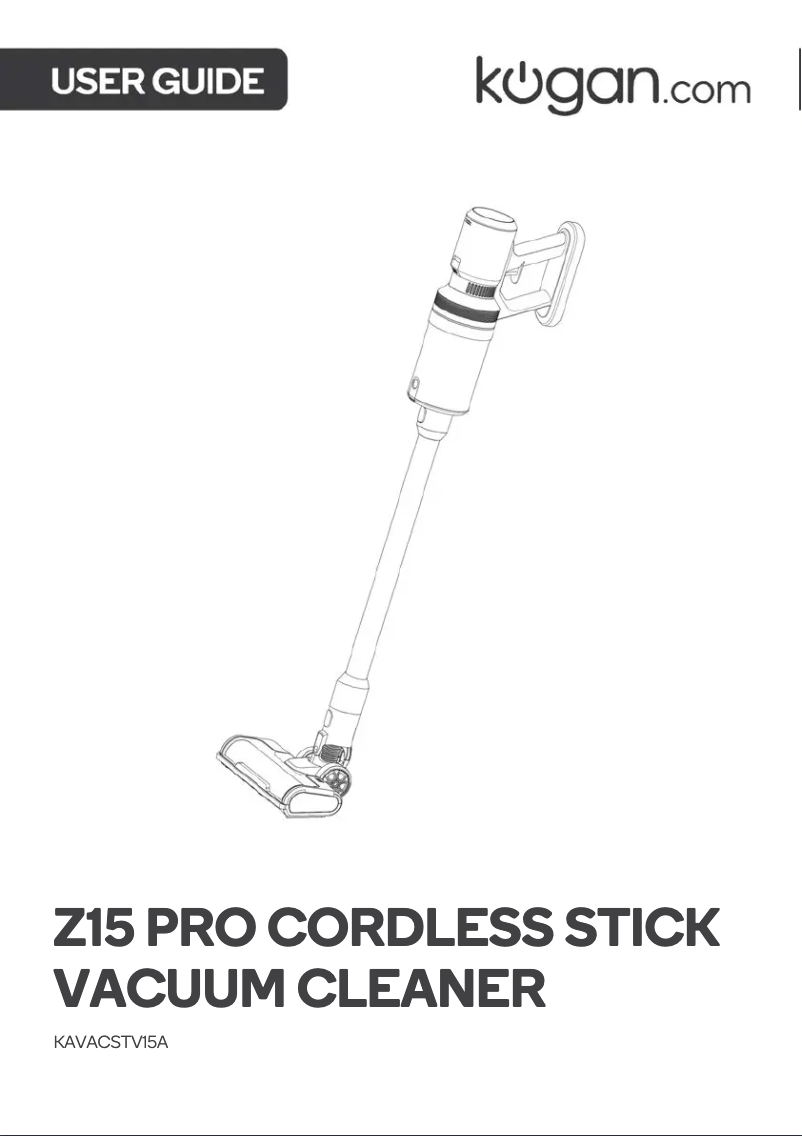 First page image of the manual for KAVACSTV15A