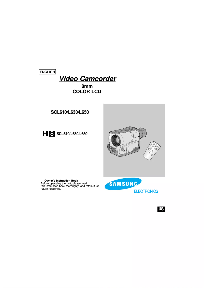 First page image of the manual for SCL630