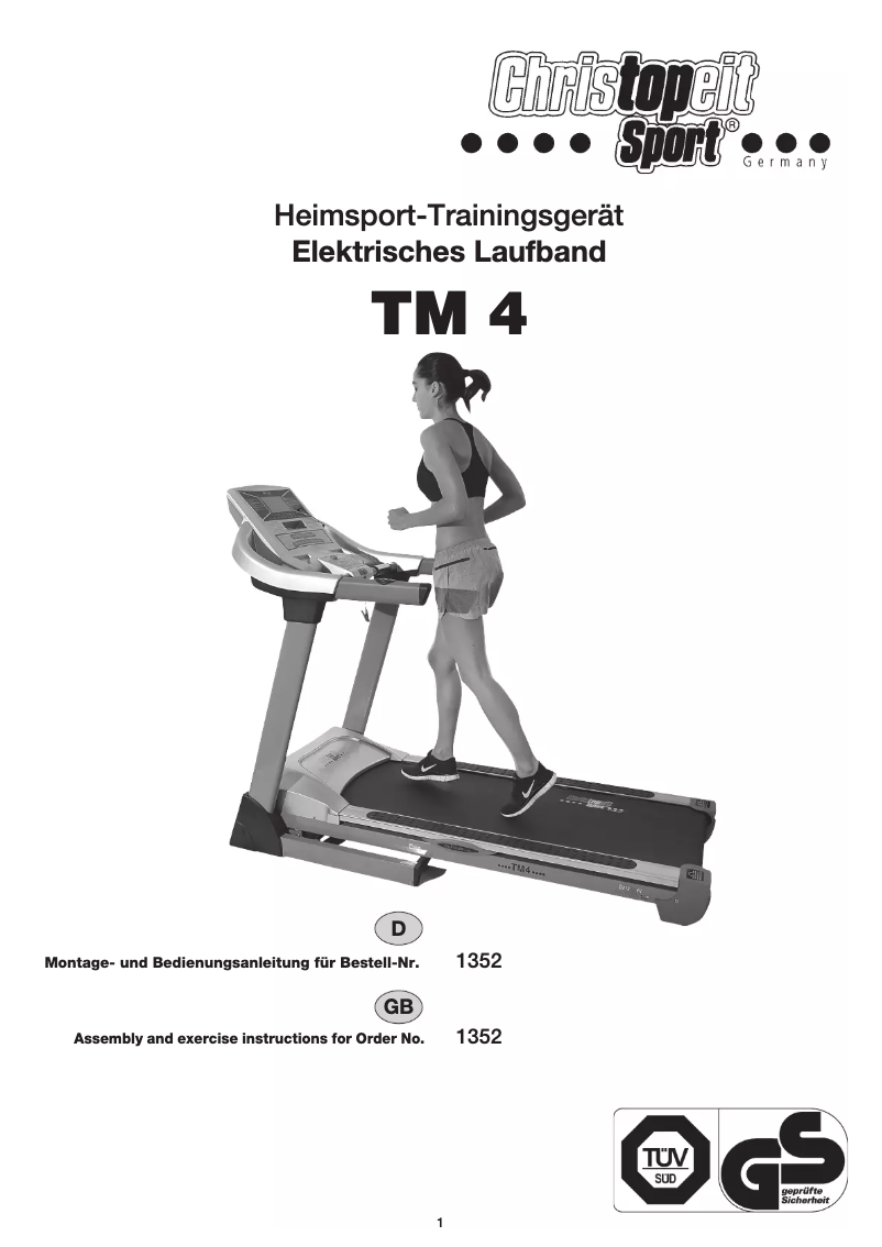 Page 1 of the manual User Manual Christopeit TM 4