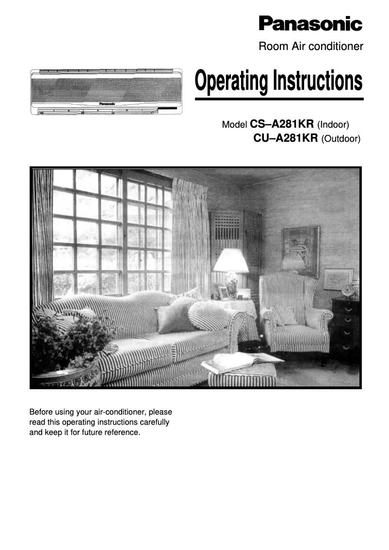 Page 1 of the manual User Manual Panasonic CS-A281KR