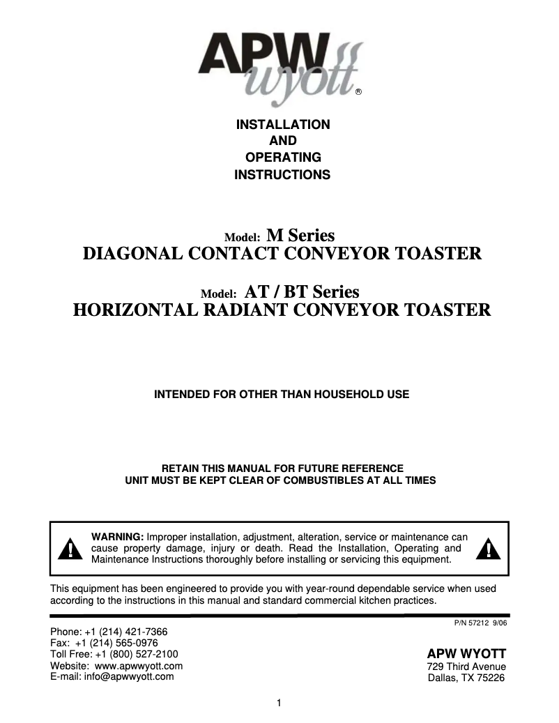 First page image of the manual for M-83