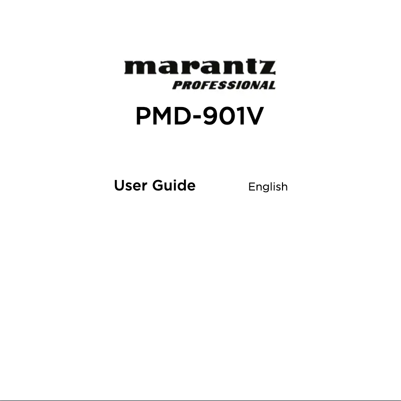 First page image of the manual for PMD-901V