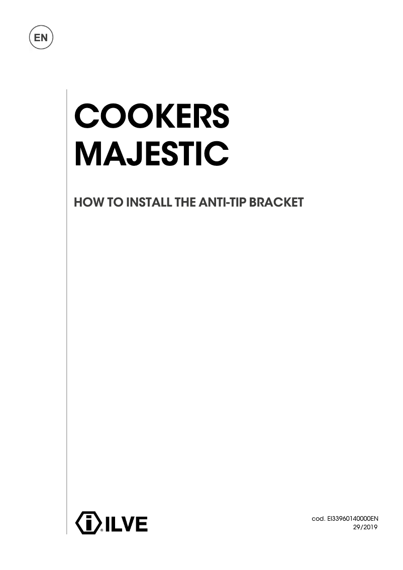 First page image of the manual for UMI30NE3WHP