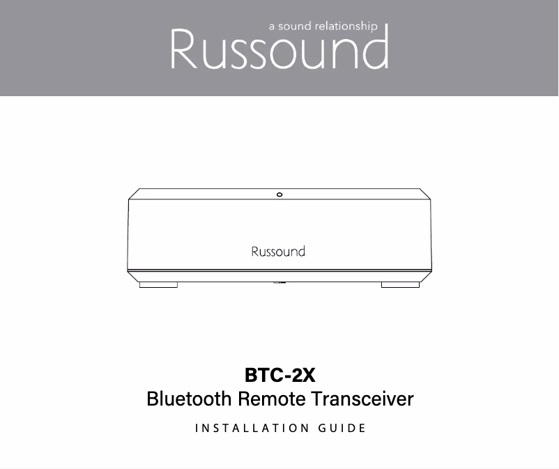 First page image of the manual for BTC-2X