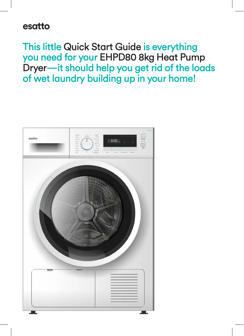 First page image of the manual for EHPD80