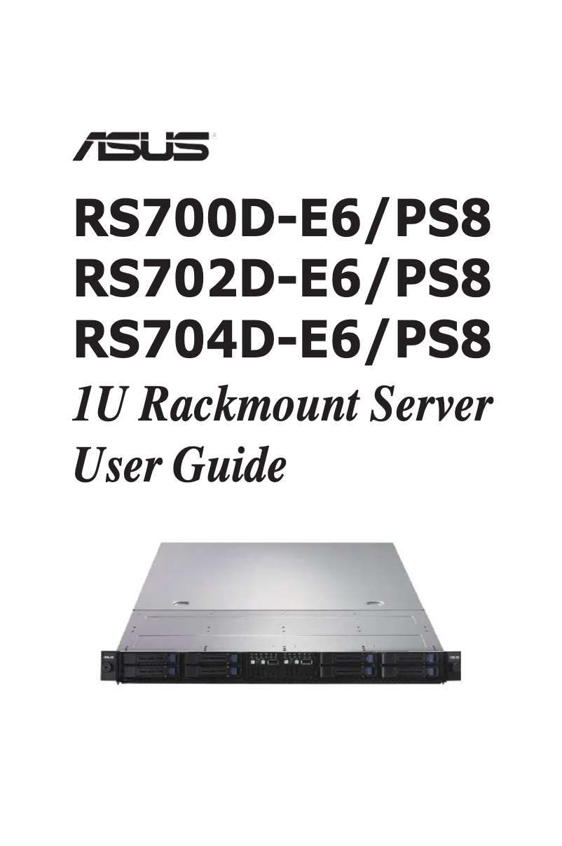 First page image of the manual for RS704D-E6/PS8