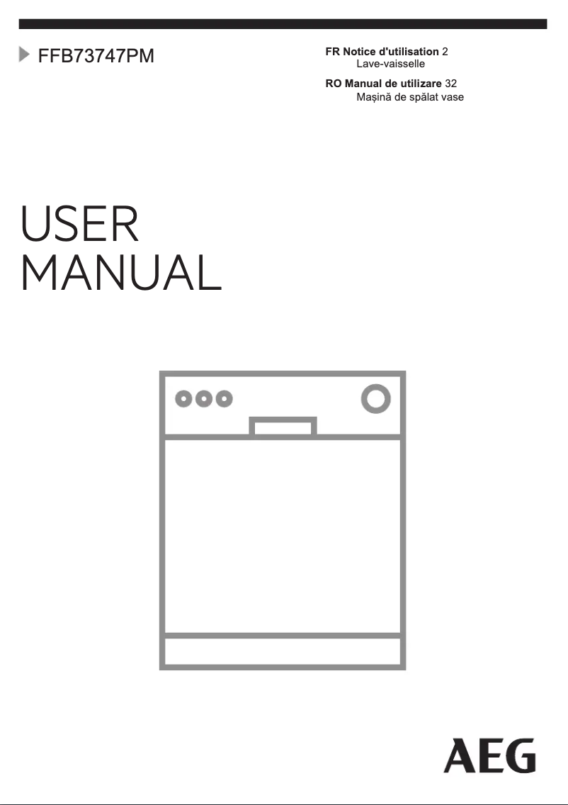 First page image of the manual for FFB73747PM