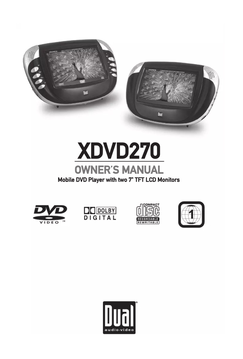 First page image of the manual for XDVD270